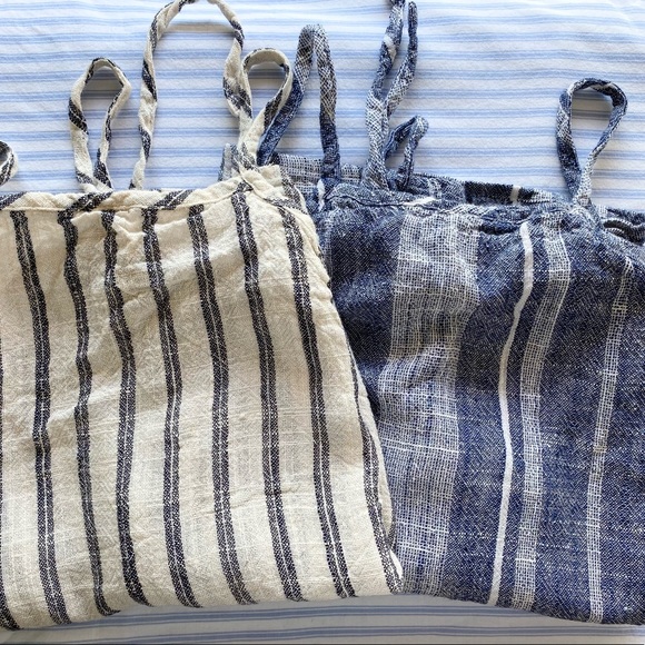 Cropped Linen Tops - Picture 1 of 5